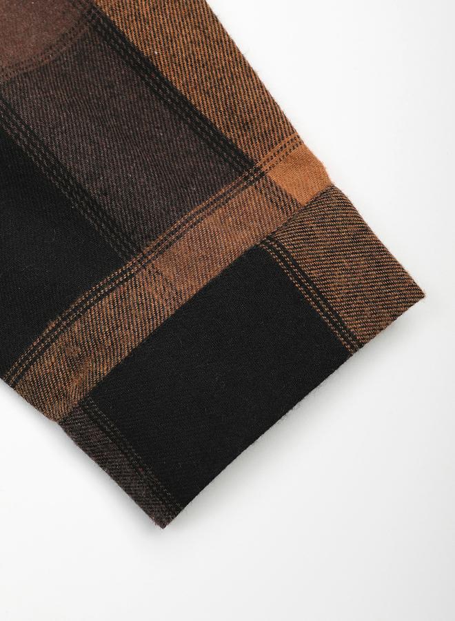 Take Two Men Checked Button Front Pocket Detail Jacket - Image 4